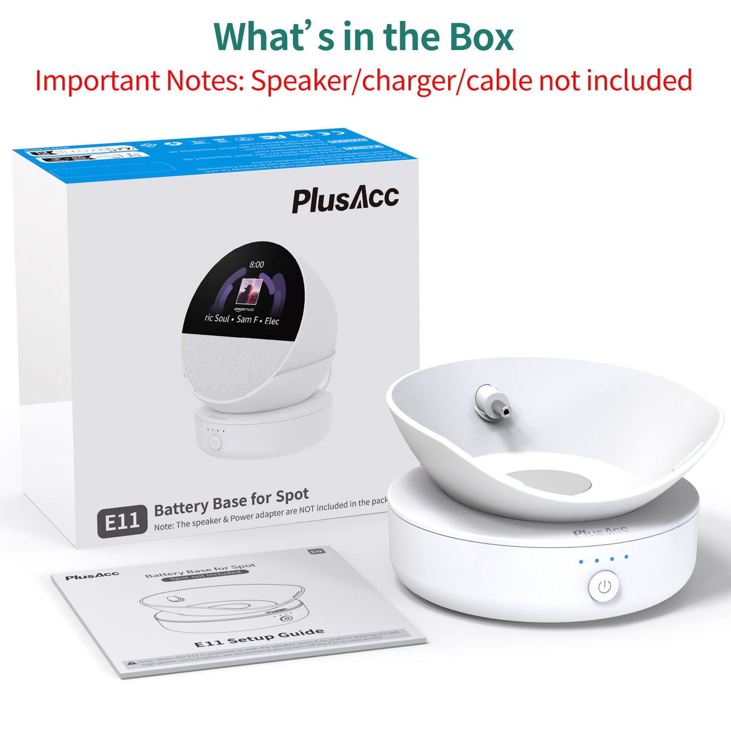 Portable Battery Base for Echo Spot