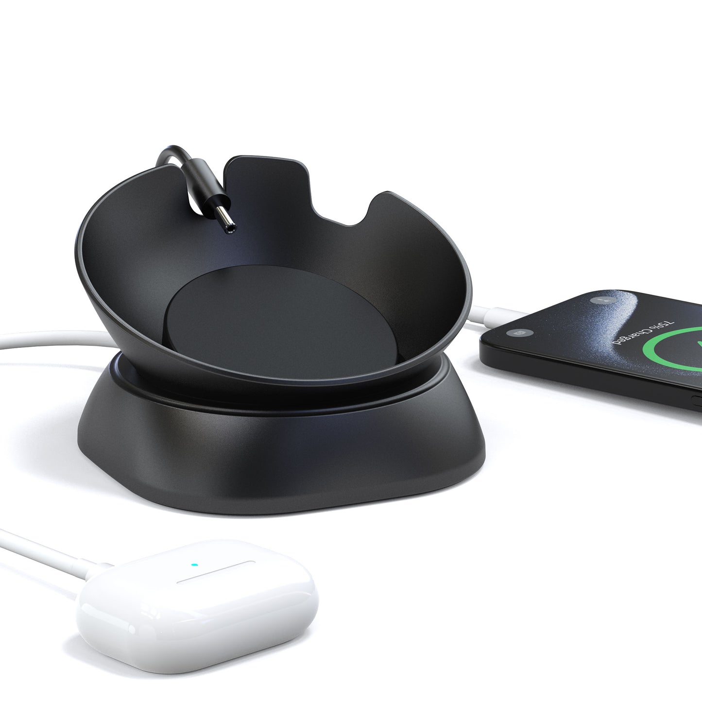 Desk Stand for Google Nest Mini (2nd Gen) with USB-C/A Charging Port