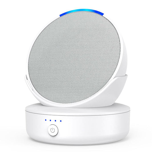portable battery base for echo pop