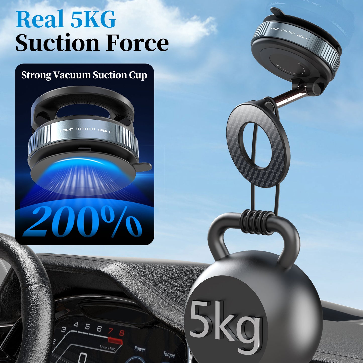Vacuum Magnetic Phone Holder