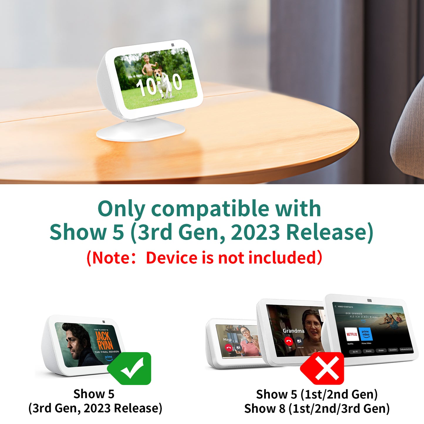 Adjustable Stand for Echo Show 5 (3rd Gen)