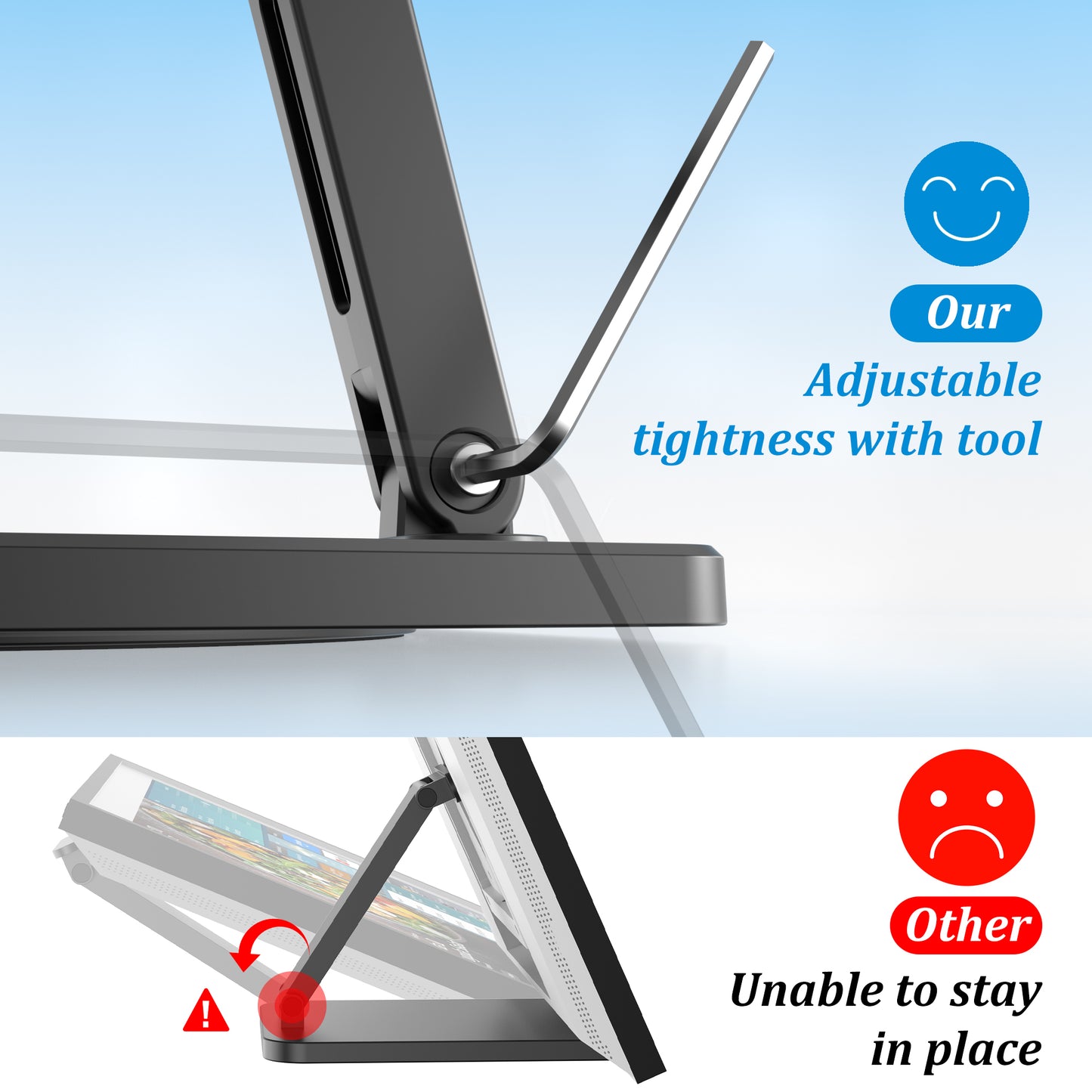 PlusAcc Stand for iPad & Show 15/21 & Tablet, Adjustable Tilt Holder