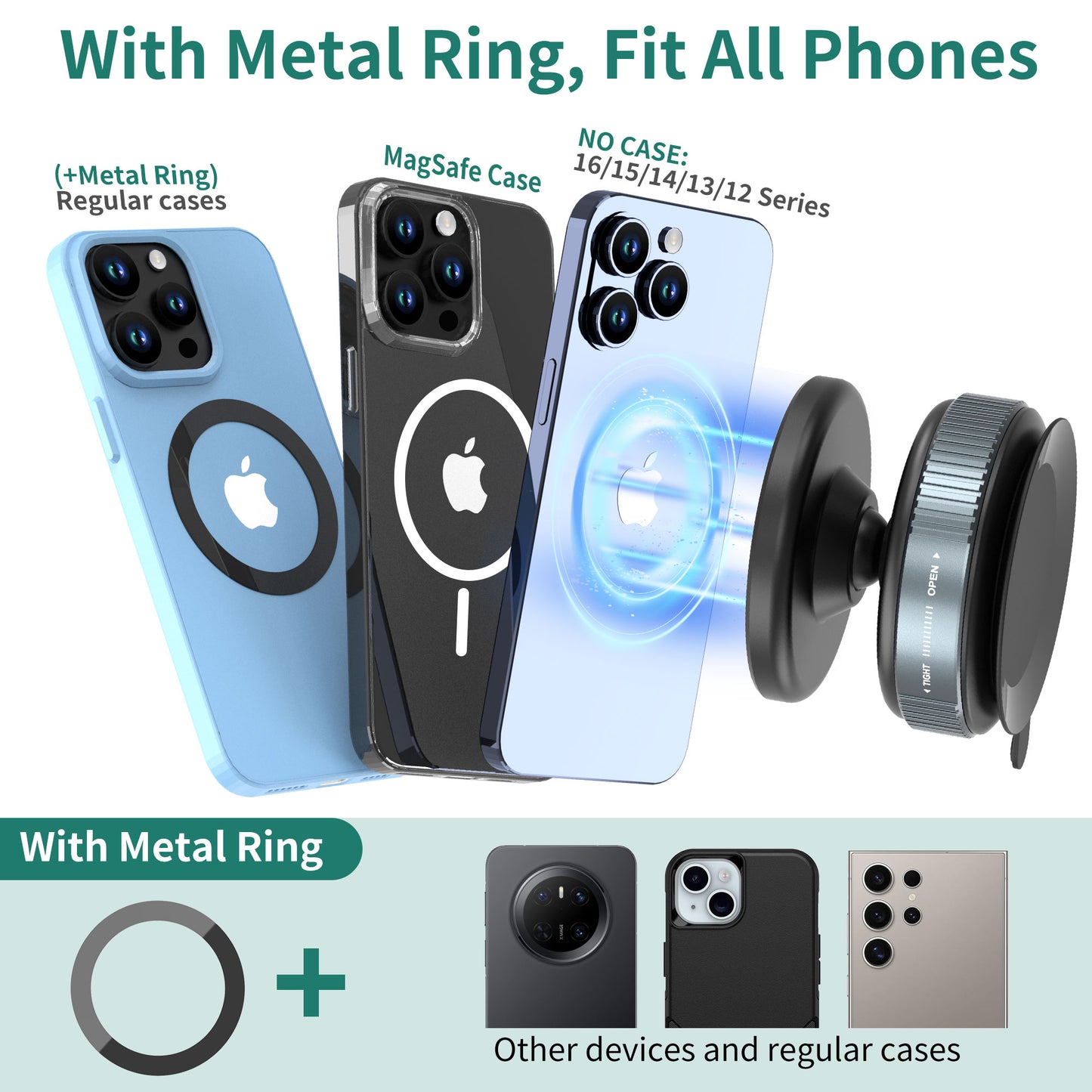 Vacuum Magnetic Phone Holder