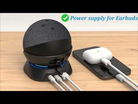Made for Amazon Alexa Echo Dot 4th & 5th Gen Stand with USB-C/A