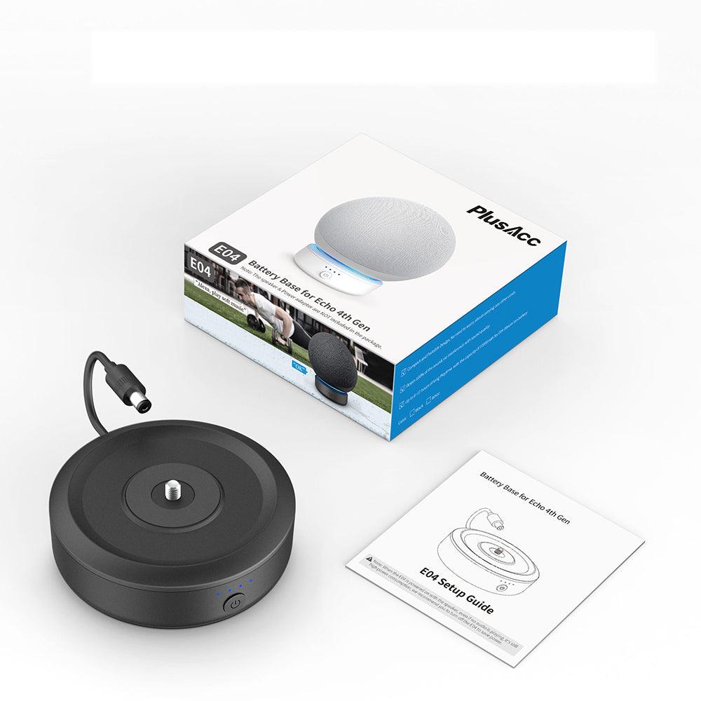 PlusAcc – Base de batterie Portable Rechargeable pour Echo Dot