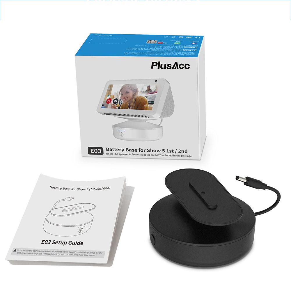 Made for  Alexa Echo Show 5 Battery Base, Show 5 Adjustable Stand -  PlusAcc