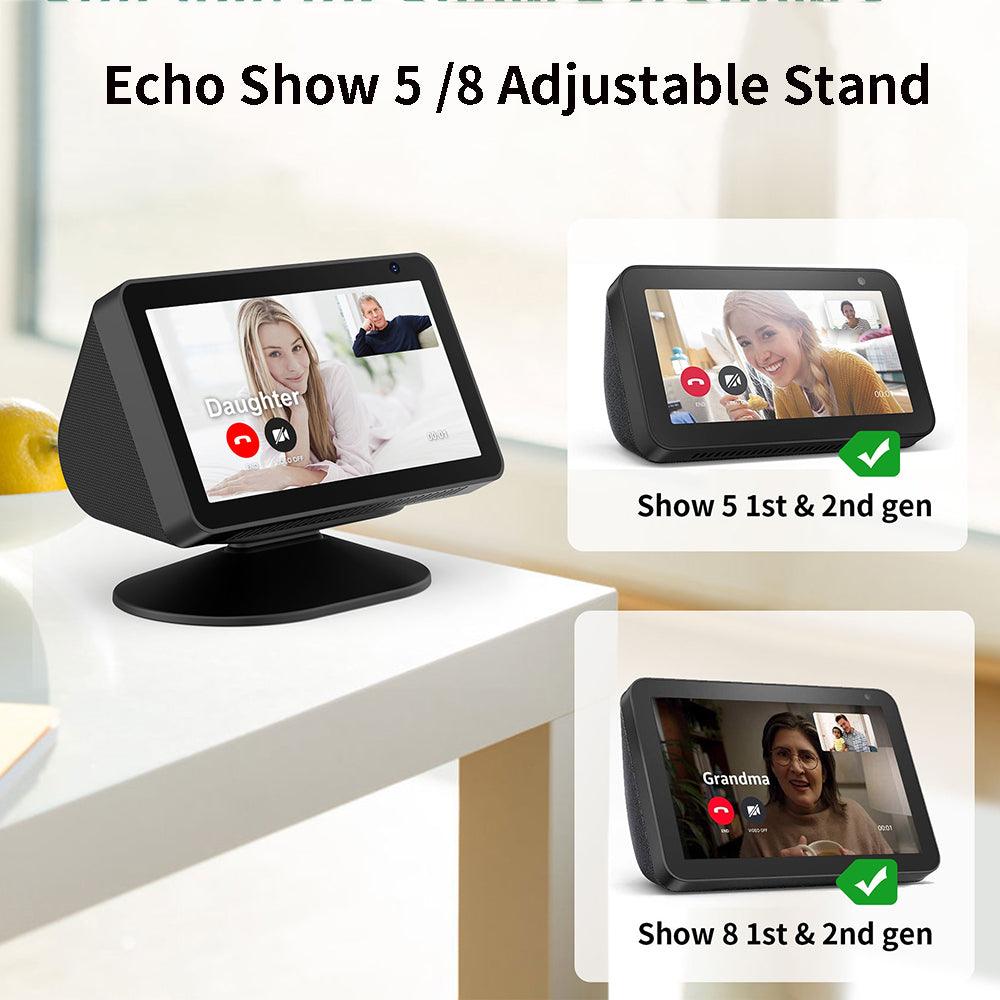 Echo Show 8 Adjustable Stand with USB-C Charging Port, Glacier White