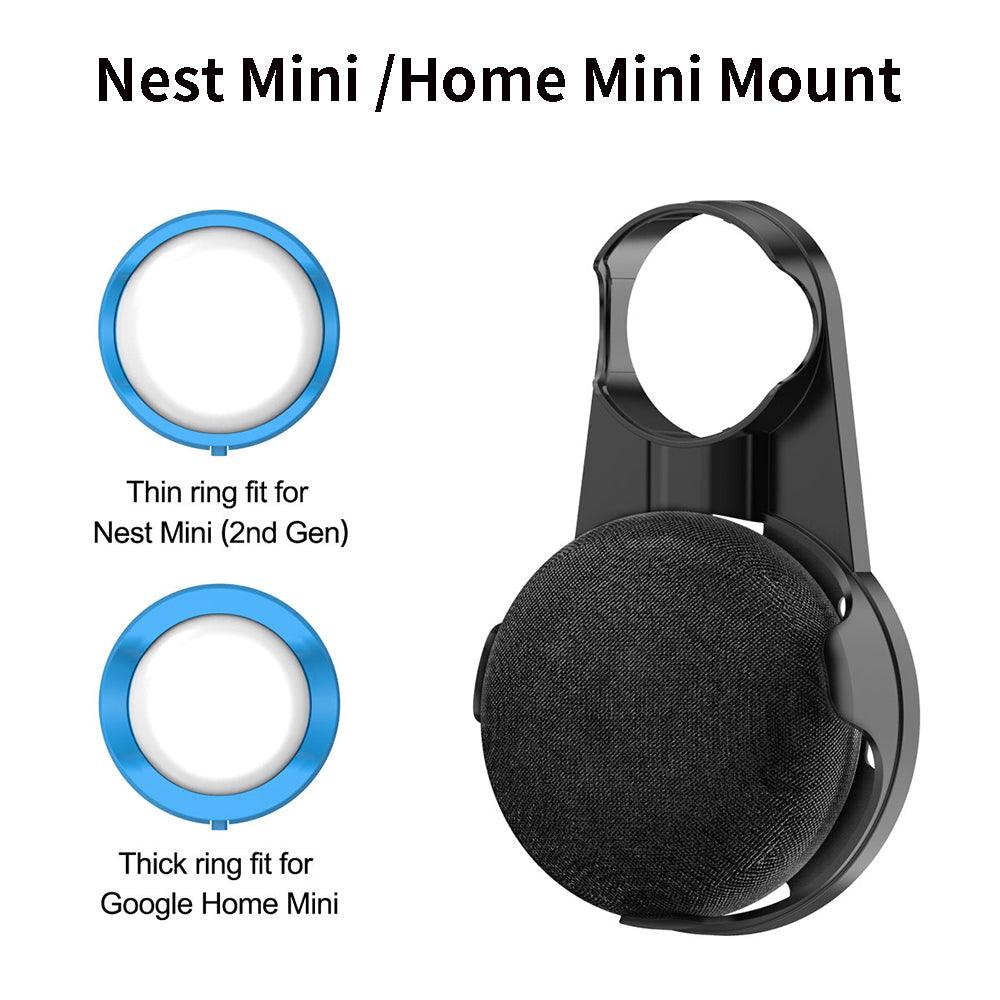 HomeMount Wall Mount for Google Home Mini or Google Nest Mini (2nd  Gen),Space-Saving Outlet Holder Accessories for Google Mini Voice Assistant  (White)